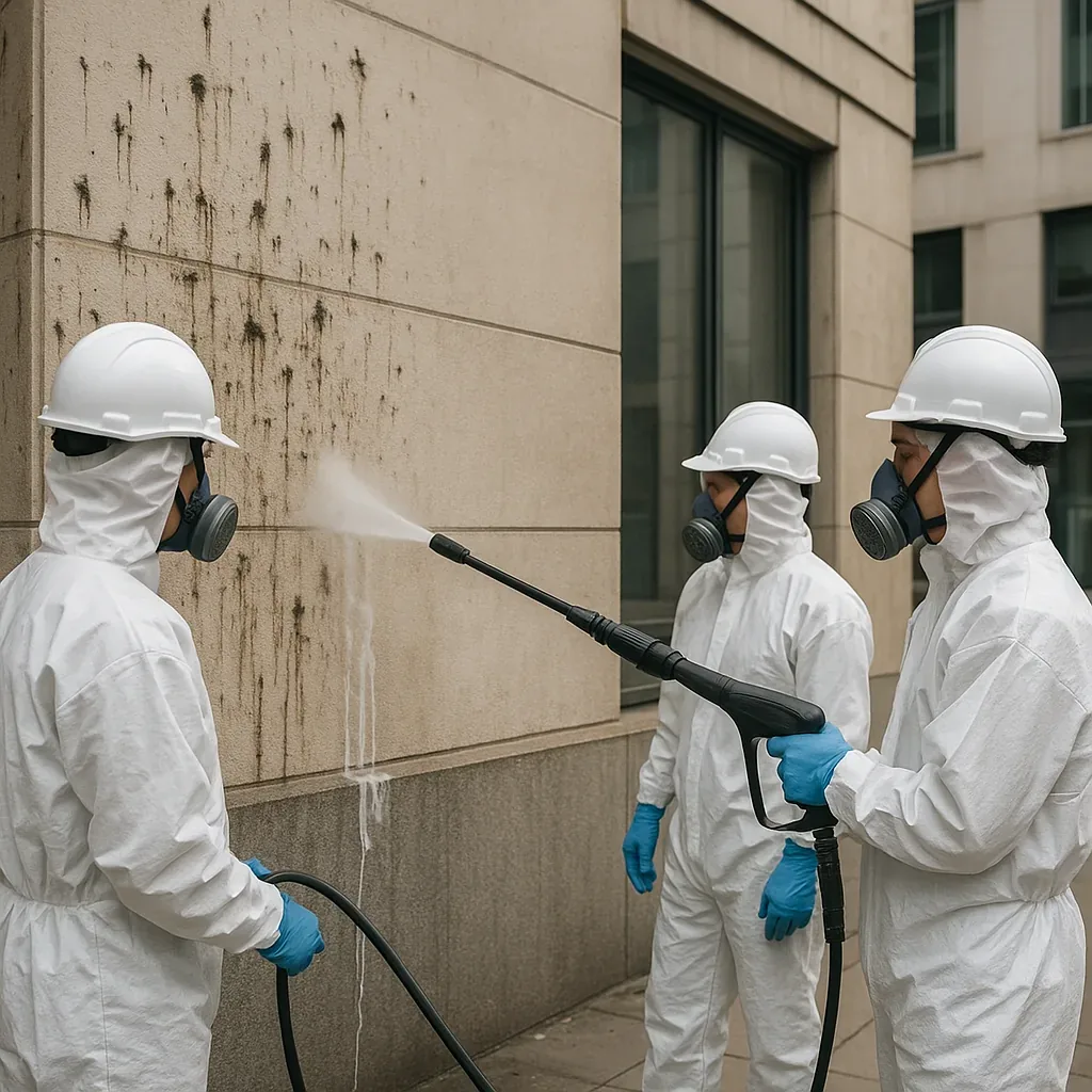 Nettoyage de fientes sur façades